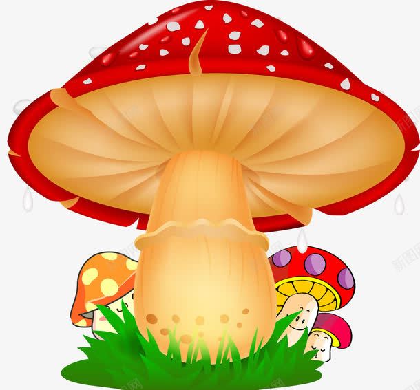 卡通蘑菇亲子和表情png免抠素材_新图网 https://ixintu.com 卡通 卡通亲子旅行一家人 素材 蘑菇 装饰