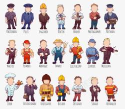 消防员工人卡通人物合集高清图片