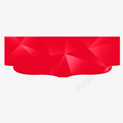 红色圆弧弯曲几何红包素材