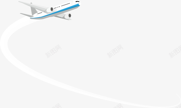 白色飞机航线图png免抠素材_新图网 https://ixintu.com 创意 卡通 商务 手绘 白色 简约 设计 飞机