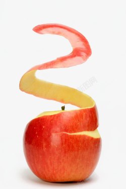 新鲜的红苹果红色削皮苹果高清图片