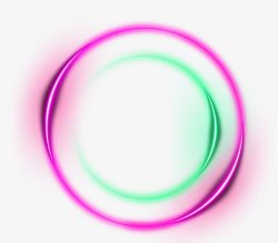 鍏夌収紫色光环光效圆环效果元素高清图片
