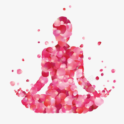 瑜伽美丽佛像装饰花瓣高清图片