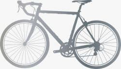 灰色自行车简约灰色自行车矢量图高清图片