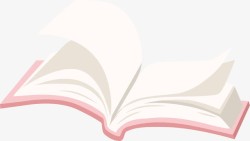粉色记事本翻开的粉色书本高清图片
