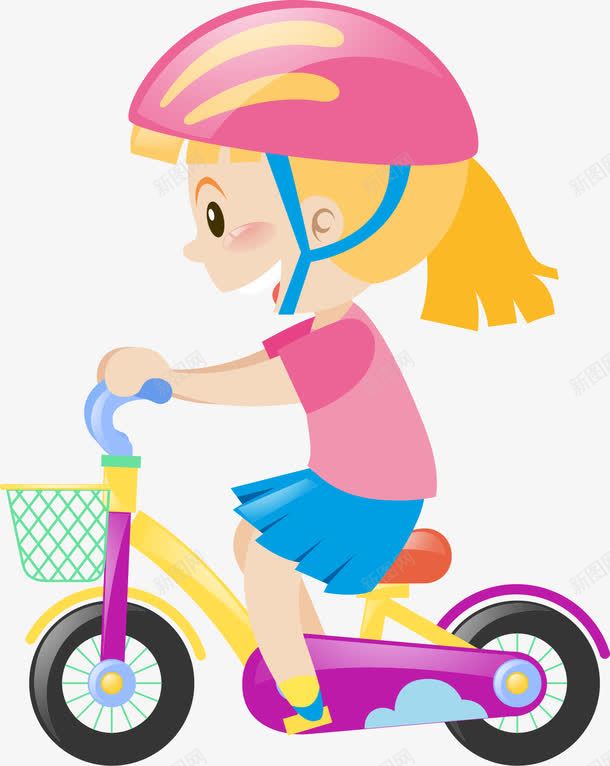 骑儿童车的小女孩png免抠素材_新图网 https://ixintu.com 儿童安全帽 儿童车 单车 卡通 学骑车 小女孩 小朋友 护具 脚踏车 自行车 骑行者 骑车