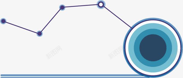 蓝色圆圈时间轴png免抠素材_新图网 https://ixintu.com 几何拼接 时间轴 矢量素材 蓝色