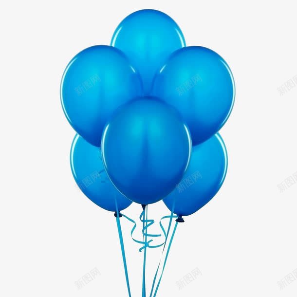 卡通蓝色气球png免抠素材_新图网 https://ixintu.com 30周年庆 快乐 简单 蓝色气球 装饰