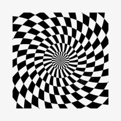 黑白几何旋转纹理图素材