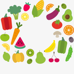 蔬菜装饰健康素食食物矢量图高清图片
