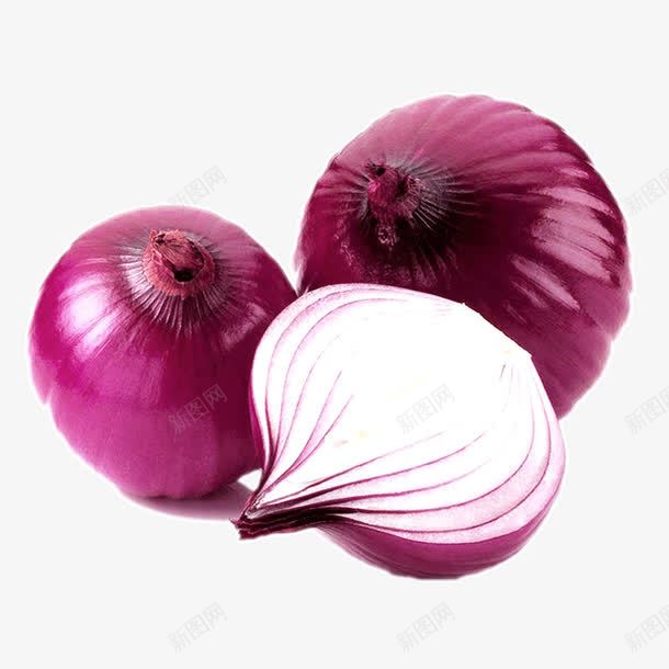 紫色洋葱png免抠素材_新图网 https://ixintu.com 天然 有机 洋葱 紫色 绿色 蔬菜