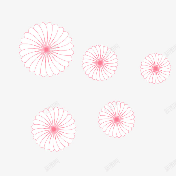 粉色小花装饰矢量图eps免抠素材_新图网 https://ixintu.com 点缀 粉色 花朵 装饰 矢量图