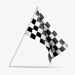 极速赛车装饰飘动旗帜矢量图高清图片