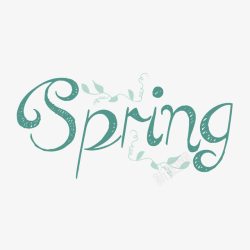 spring艺术字spring春天高清图片