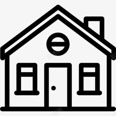 家庭住宅立面图标图标