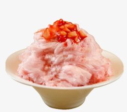 香甜可口草莓绵绵冰素材
