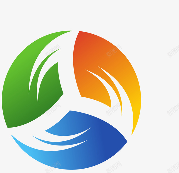 彩色旋转不规则几何体图标png_新图网 https://ixintu.com logo logo元素 几何形状 彩色 装饰