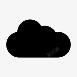 cloud云多云天气符号图标高清图片