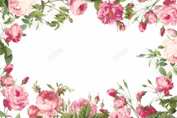 花卉促销海报背景背景