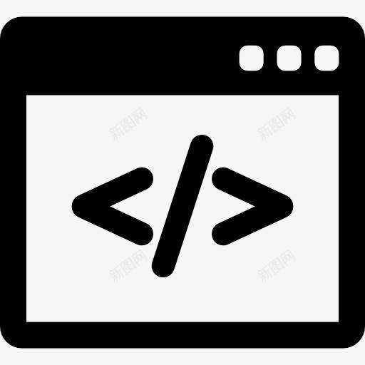 编程代码图标png_新图网 https://ixintu.com 工具和器具 程序 窗口 网页