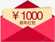 1000元新年红包海报素材