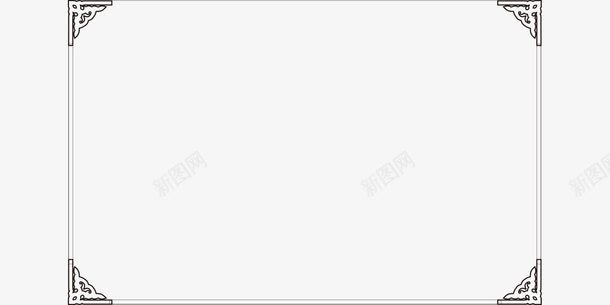 三角纹中国风方框png免抠素材_新图网 https://ixintu.com 三角纹中国风方框 中国风方框 四角花纹方框 方框