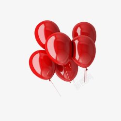 简洁红色红色简洁气球高清图片