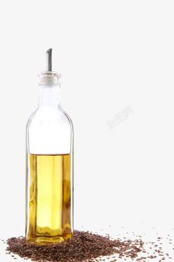 粮油调味品瓶子里的半瓶油高清图片