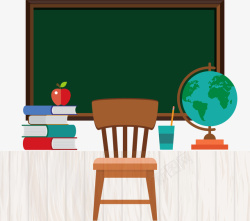 教室黑板卡通教室讲台高清图片