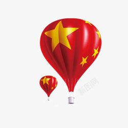 飘摇红色热气球高清图片