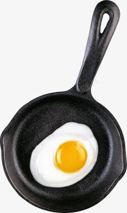 煎鸡蛋的锅黑色煎蛋平底锅高清图片