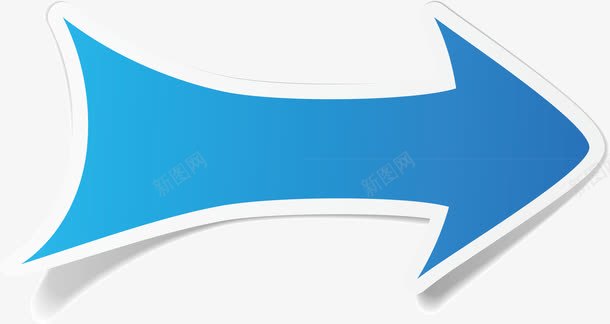 蓝色鱼骨箭头指向png免抠素材_新图网 https://ixintu.com 创意 商业 指示设计 方向设计 白色鱼骨 精美 鱼骨