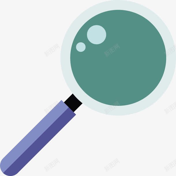 卡通放大镜png免抠素材_新图网 https://ixintu.com 卡通素材 寻找 放大镜 科学研究