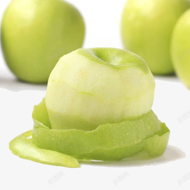削皮的苹果png免抠素材_新图网 https://ixintu.com 产品实物 削皮 新鲜 水果 苹果 鲜果