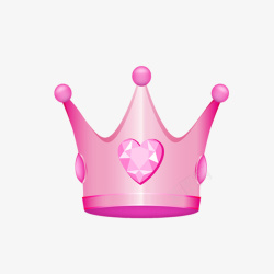 粉色王冠卡通公主王冠高清图片