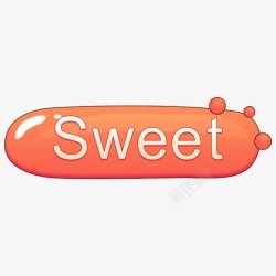 sweet手绘卡通卡哇伊按钮图标高清图片