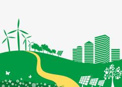 能源行业绿色能源地平面高清图片