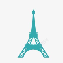 颜色巴黎铁塔素材