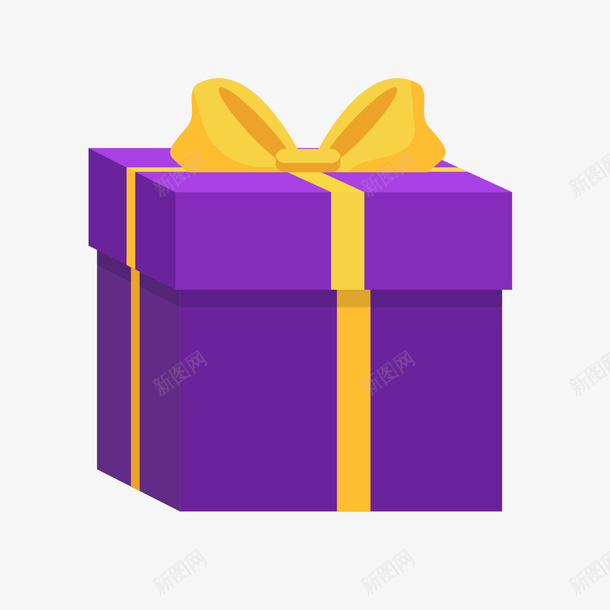 紫黄色卡通包装礼盒png免抠素材_新图网 https://ixintu.com 包装礼盒 卡通 礼盒 紫色 紫色礼盒 黄色