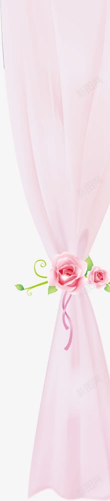 粉色窗帘png免抠素材_新图网 https://ixintu.com 婚礼邀请函 帘布 粉色玫瑰花 结婚典礼