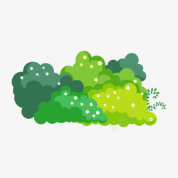 绿色渐变植物草木矢量图素材