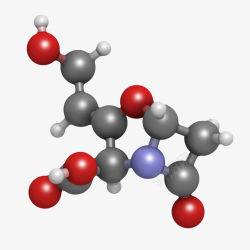 原子黑红色克拉维酸内酰胺酶阻断高清图片