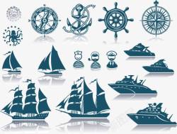 帆船水手油画航海高清图片