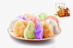 紫薯饺子彩色饺子高清图片