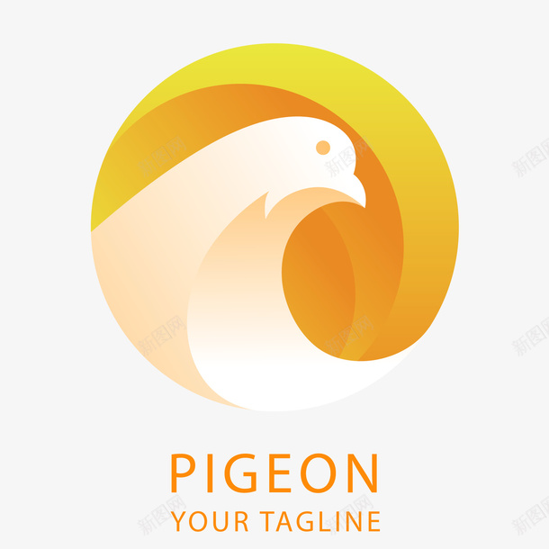 pigeonlogo图标png_新图网 https://ixintu.com PNG免抠图下载 动物 商业 商标 注册商标 鸟类