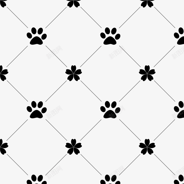猫爪樱花花纹背景png免抠素材_新图网 https://ixintu.com 樱花 猫爪 花纹 萌系