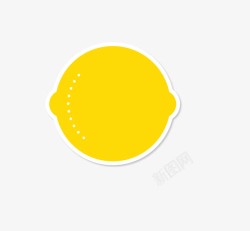 柠檬扁平化柠檬边框高清图片
