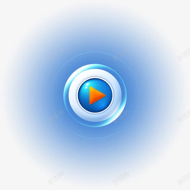 彩色播放器图标psd_新图网 https://ixintu.com 彩色按钮 按钮 播放 蓝色 音乐播放