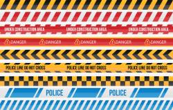危险警戒线黄黑红白蓝白警戒线高清图片