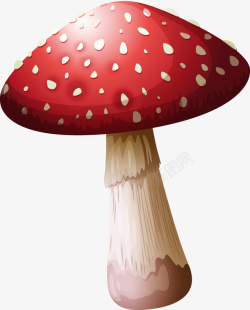 绿色蘑菇贴卡通手绘蘑菇高清图片